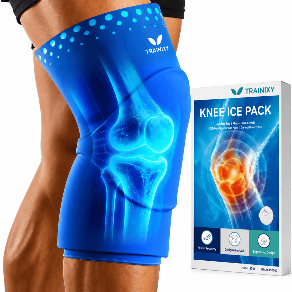 Trainixy™ 360° Hot & Cold Knee Recovery Wrap