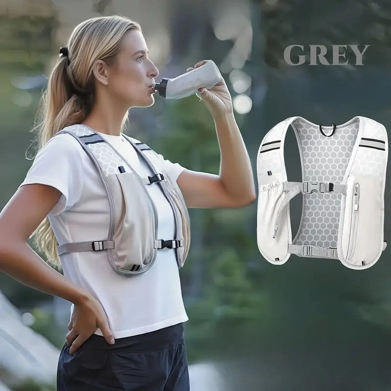 Running Hydration Vest Backpack for Hiking Cycling Marathon Lightweight Water Chest Pack With Phone Storage Pocket