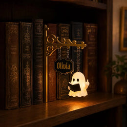 Personalized 3D Printed Gothic Bookshelf Lamp