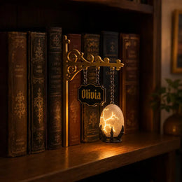 Personalized 3D Printed Gothic Bookshelf Lamp