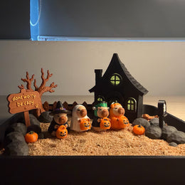 Personalized Capybara Halloween Zen Garden