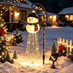 Holiday Magic Waterfall Solar Garden Stakes – Animated Christmas Pathway Decor