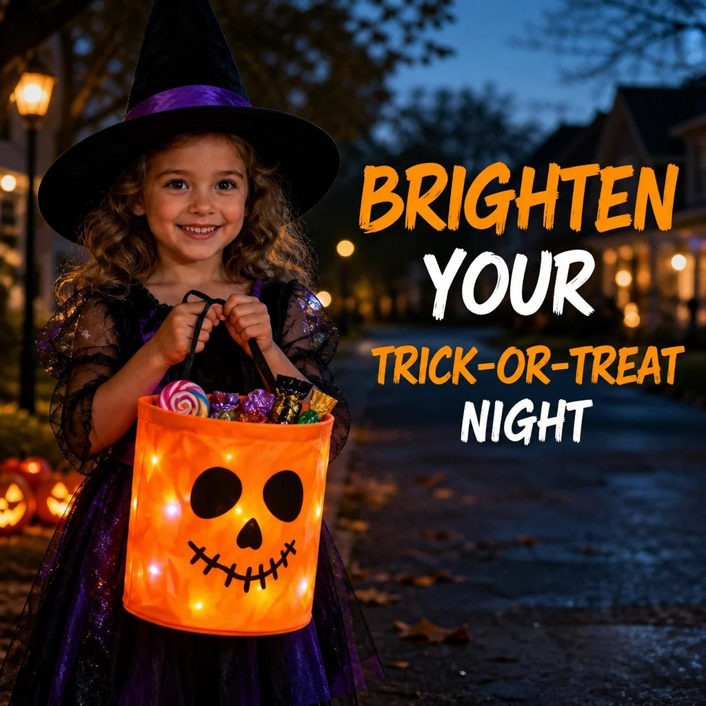 Halloween Luminous Pumpkin Candy Bucket