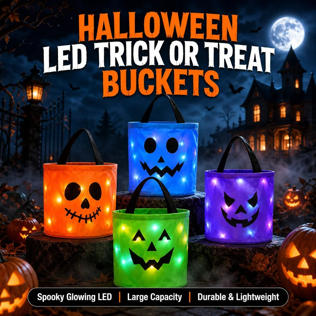 Halloween Luminous Pumpkin Candy Bucket