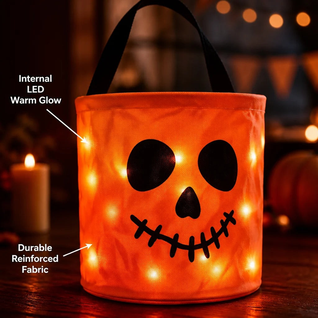 Halloween Luminous Pumpkin Candy Bucket