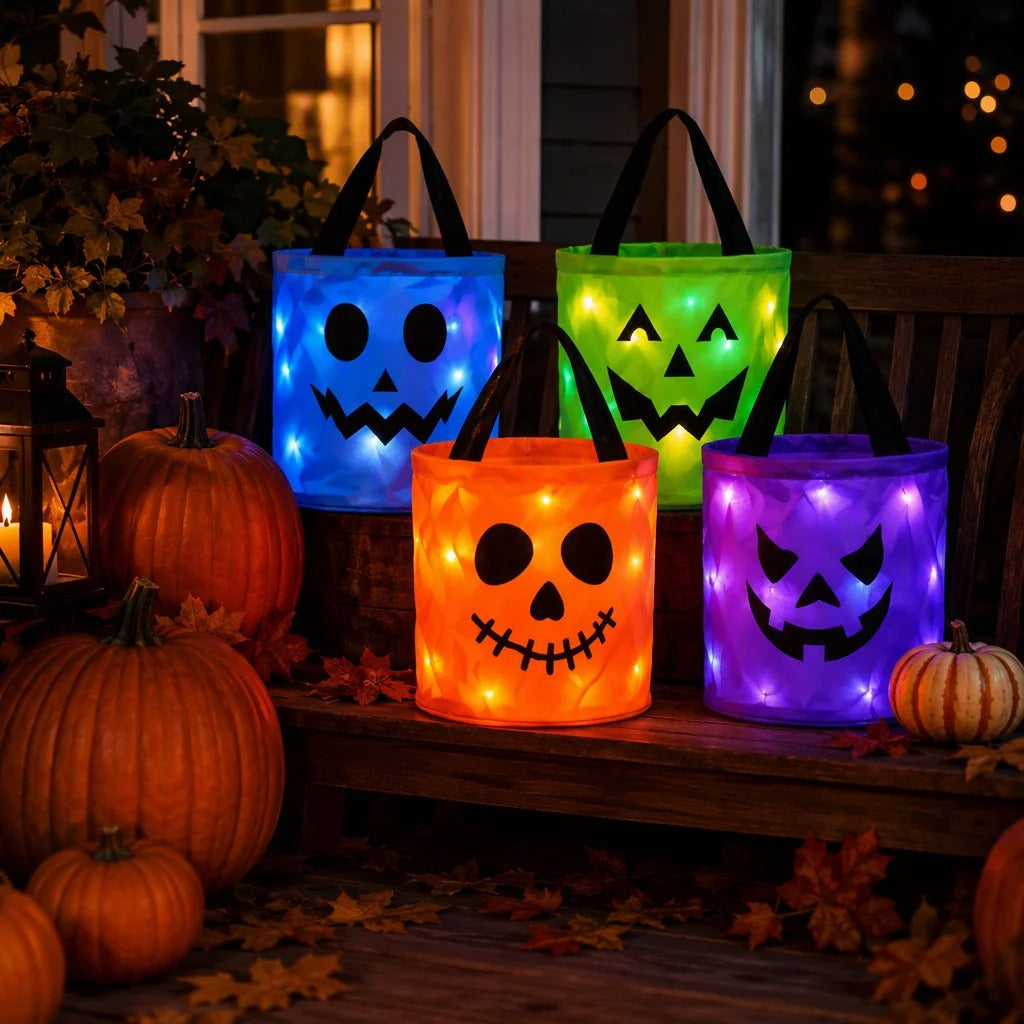Halloween Luminous Pumpkin Candy Bucket