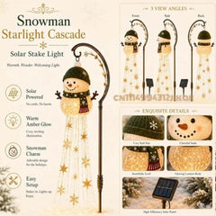 Holiday Magic Waterfall Solar Garden Stakes – Animated Christmas Pathway Decor