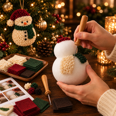 DIY Fabric Poke Christmas Ornament Kit – No-Sew Holiday Keepsake