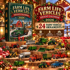 2026 Vehicle Collection Advent Calendar – 24 Days Flat Acrylic Keepsake Ornaments