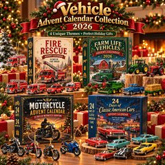 2026 Vehicle Collection Advent Calendar – 24 Days Flat Acrylic Keepsake Ornaments