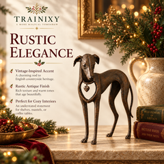 Vintage Iron Sighthound Dog Sculpture