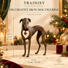 Vintage Iron Sighthound Dog Sculpture
