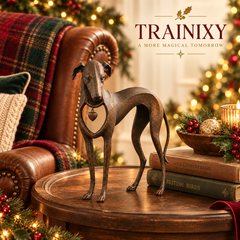 Vintage Iron Sighthound Dog Sculpture