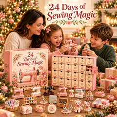 Days of Sewing Magic Advent Calendar – 2026 Holiday Countdown with 24 Collectible Sewing Miniatures