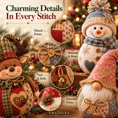 DIY Patchwork Fabric Doll Kit – Handmade Seasonal Characters