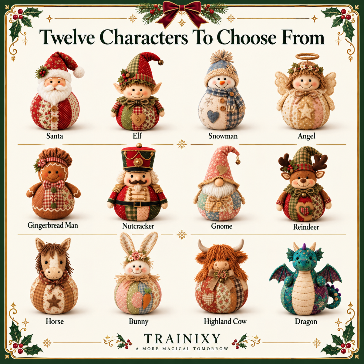 Twelve Characters To Choose From