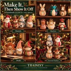 DIY Patchwork Fabric Doll Kit – Handmade Seasonal Characters
