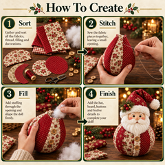 DIY Patchwork Fabric Doll Kit – Handmade Seasonal Characters