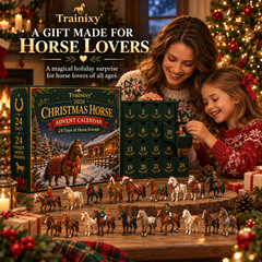 24-Day Holiday Horse Advent Calendar – Collectible Horse Figures Gift for Kids & Horse Lovers