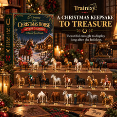 24-Day Holiday Horse Advent Calendar – Collectible Horse Figures Gift for Kids & Horse Lovers