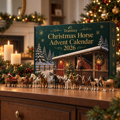 24-Day Holiday Horse Advent Calendar – Collectible Horse Figures Gift for Kids & Horse Lovers