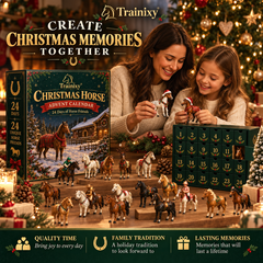 24-Day Holiday Horse Advent Calendar – Collectible Horse Figures Gift for Kids & Horse Lovers