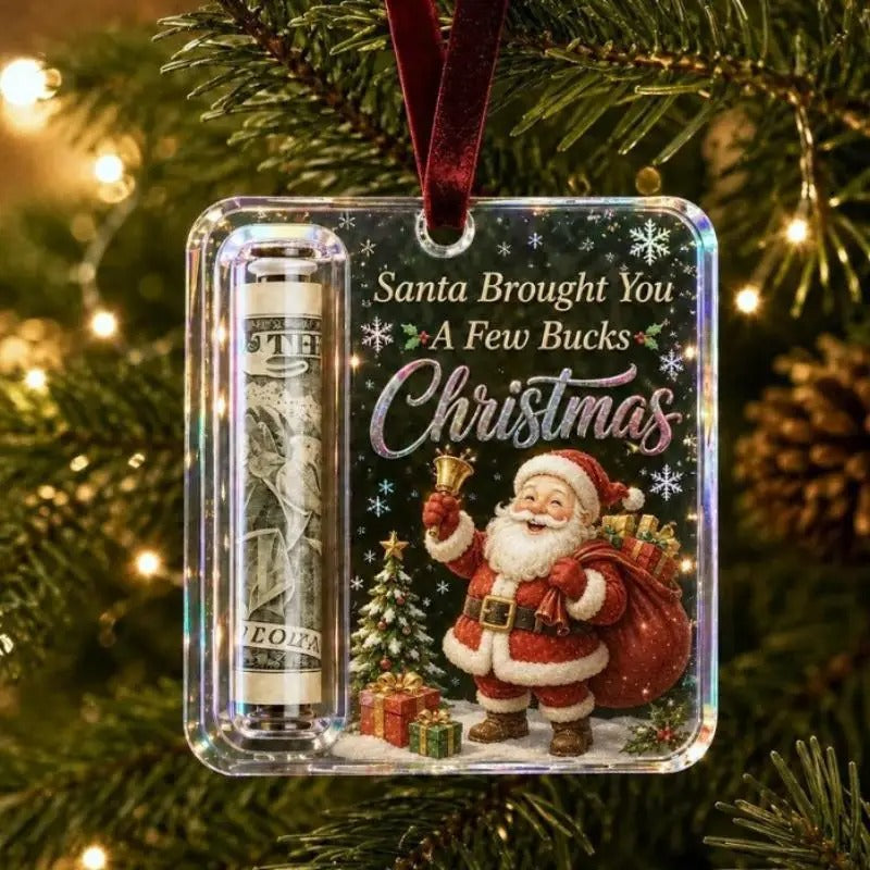 Christmas Cash Holder Ornament – Holiday Money Gift