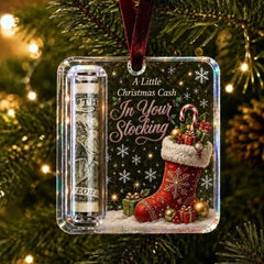 Christmas Cash Holder Ornament – Holiday Money Gift